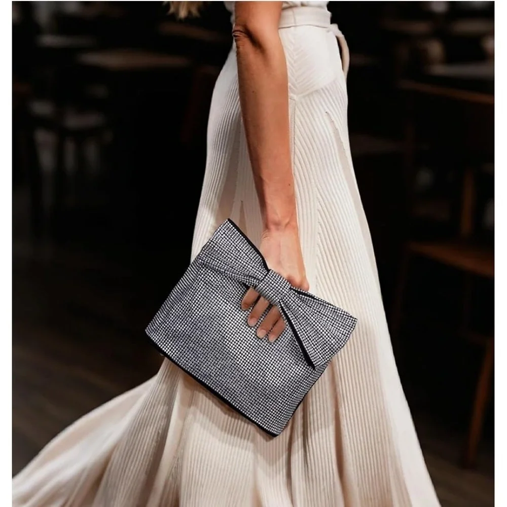 Rhinestone Bow Clutch Hobo Bag for Women Evening Handbag‎